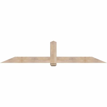 Ekena Millwork Eugene Smooth Timber Gable Bracket, Douglas Fir, 96"W x 20"H x 5 1/2"D x 5 1/2"F, 5/12 Pitch GBW096X20X0606EUG00SDF